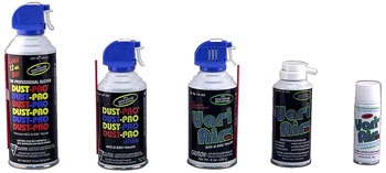 Air dusters with Acc-U-Sol triggers